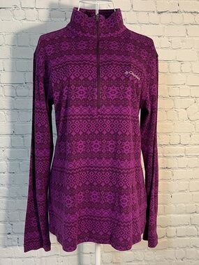 Columbia Fair Isle 1/4 Zip Lightweight Long sleeve Top Winter